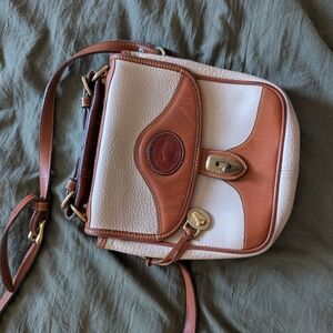 Two-Tone Leather Crossbody Bag